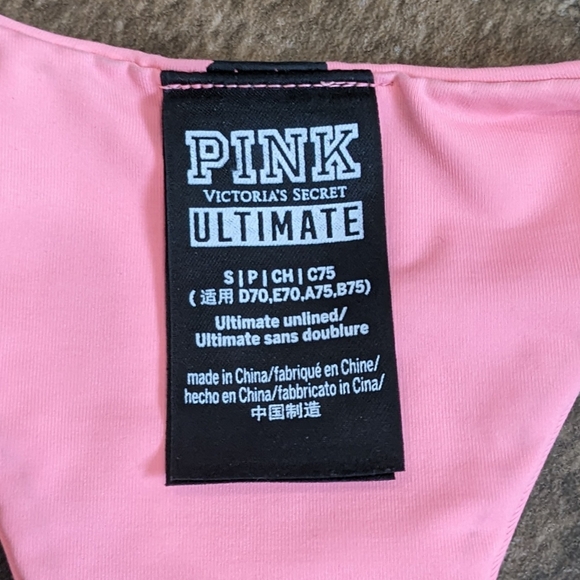 Pink Victoria's Secret Ultimate sports bra unlined size S. - Picture 4 of 5